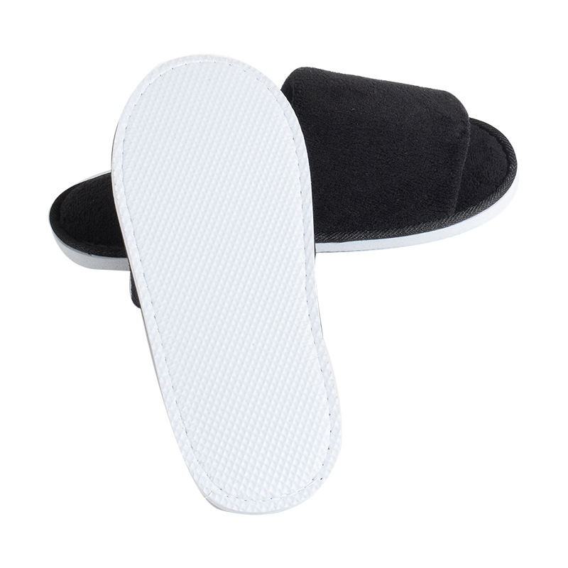 Picture of Hotel pure white coral velvet slippers thick bottom non-disposable home waiting slippers 009