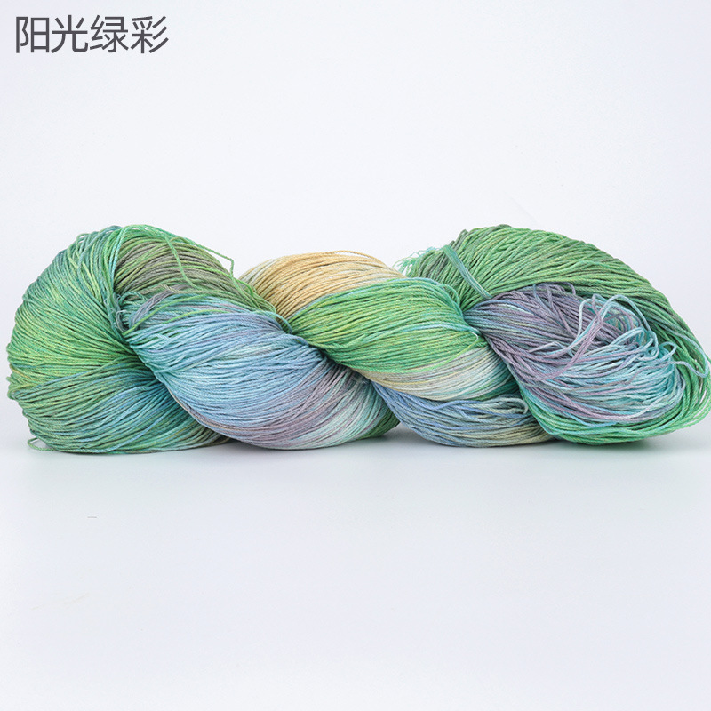 Picture of Cross-border hot-selling segment dyed Tencel flax thread handmade diy color halo fashion yarn wool group wholesale