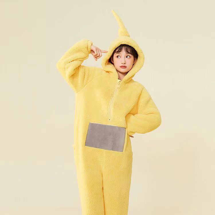 Picture of Teletubbies Siomatic Pajamas Women's Winter Cute Cartoon Funny Outer Wear Home Clothes Thickened Coral Fleece