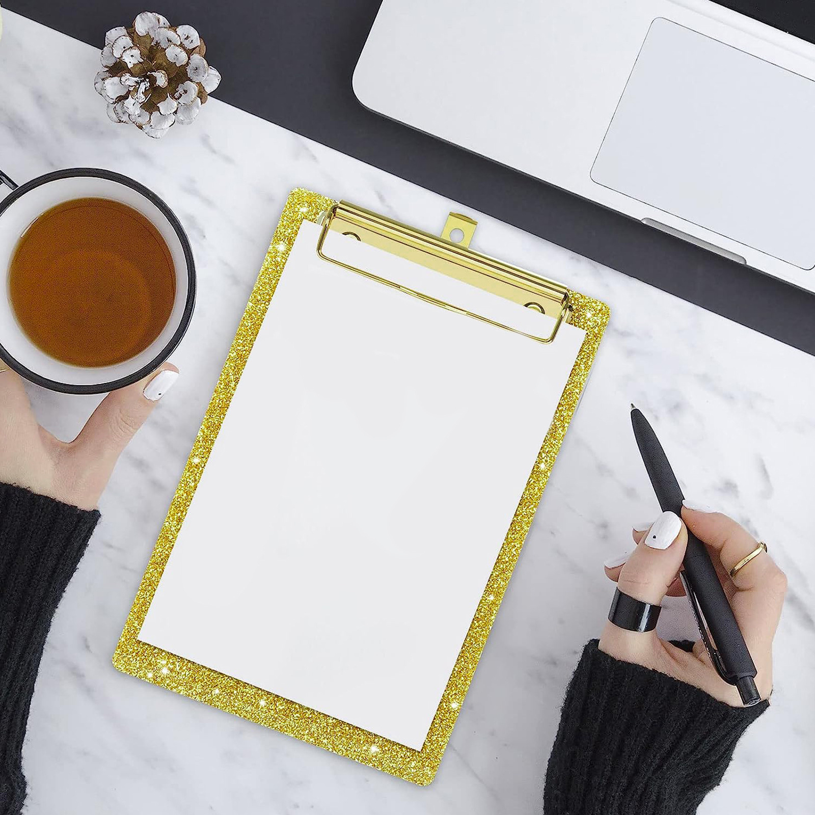 Picture of Glitter acrylic office file splint student supplies meeting record Doctor Nurse writing board pad