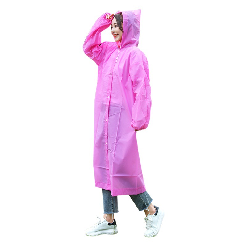 Non-Disposable Eva Unisex Outdoor Raincoat Drifting Travel Rainstorm-proof Thickened Portable Adult Raincoat