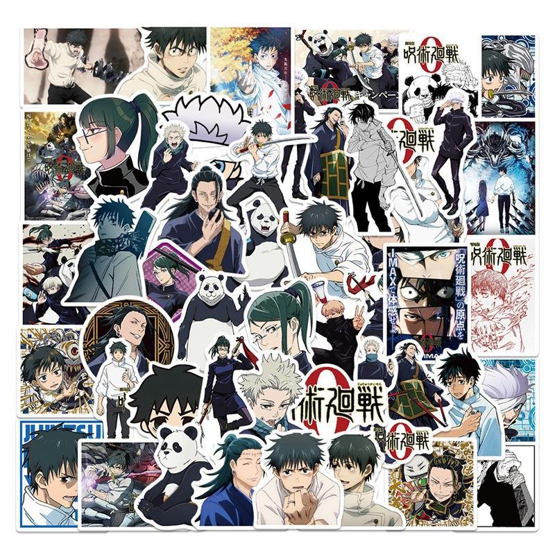 50 pieces of cartoon cursing back to war 0 volume Ghost night walking graffiti stickers laptop trolley case water cup stickers