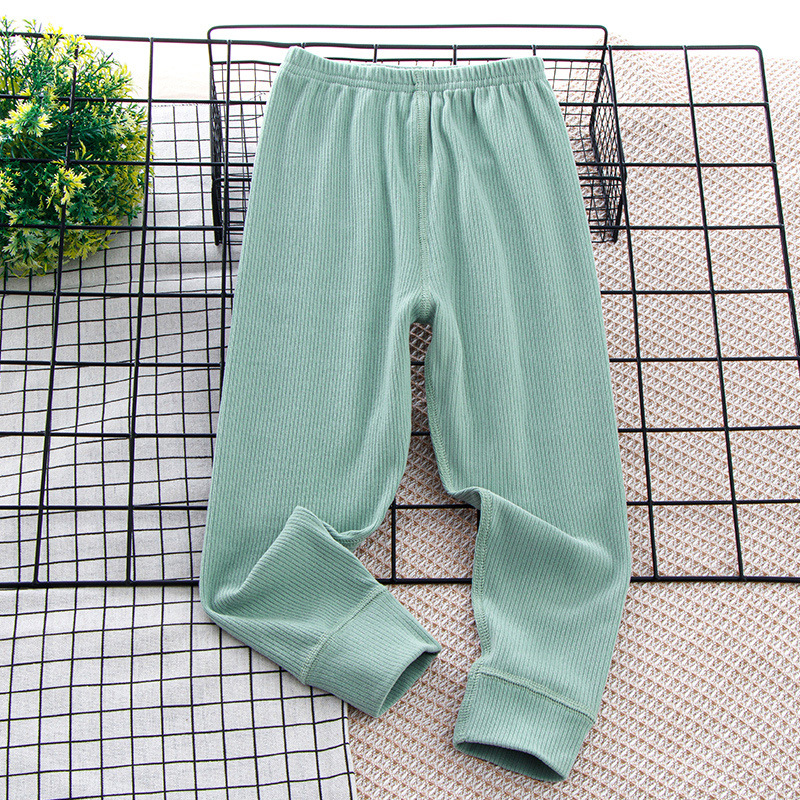 Picture of Children's Home Leggings Double-sided Sanding Soft Pajama Pants Solid Color Autumn and Winter Warm Velvet Pants