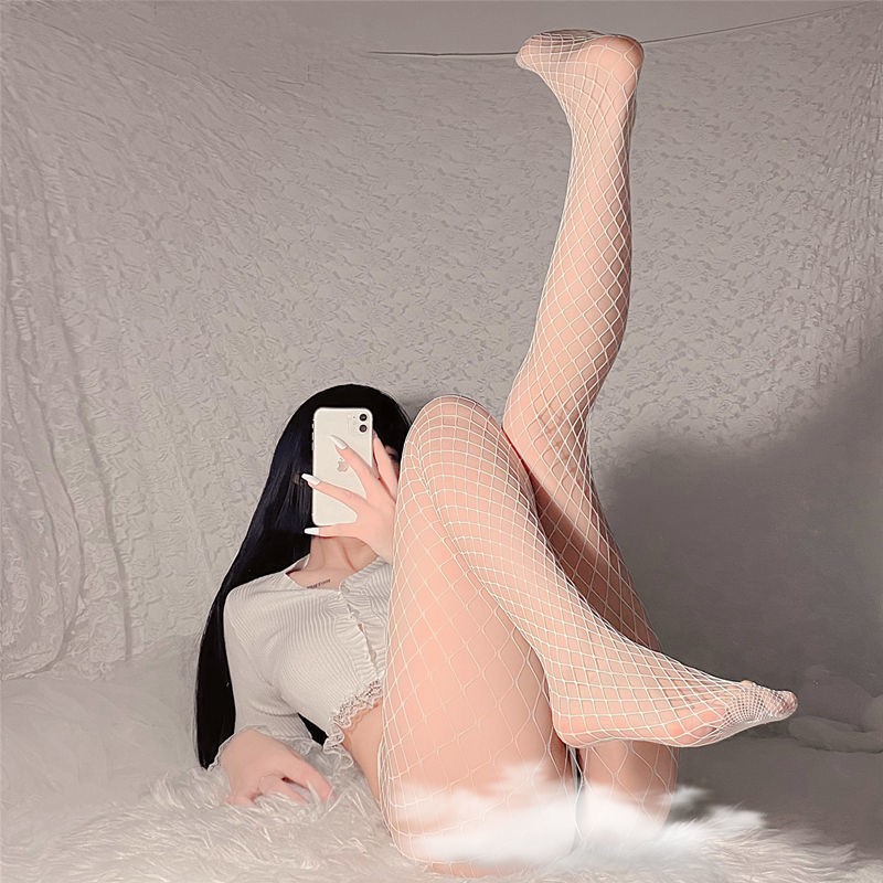 Picture of Fishnet Stockings Black Stockings Cut Out Sexy Ins Trendy European and American Mesh Black Stockings Spring and Summer Popular Pantyhose Manufacturer