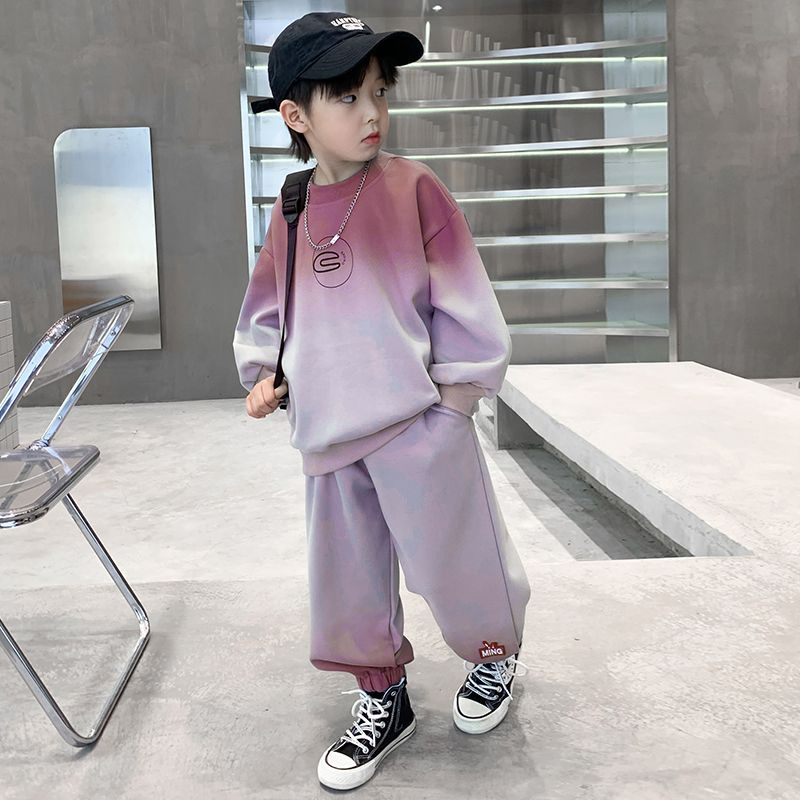 Boys' Autumn suit 2024 New Children's Autumn Sweatshirt Trendy Handsome Fashionable Spring and Autumn Fashion