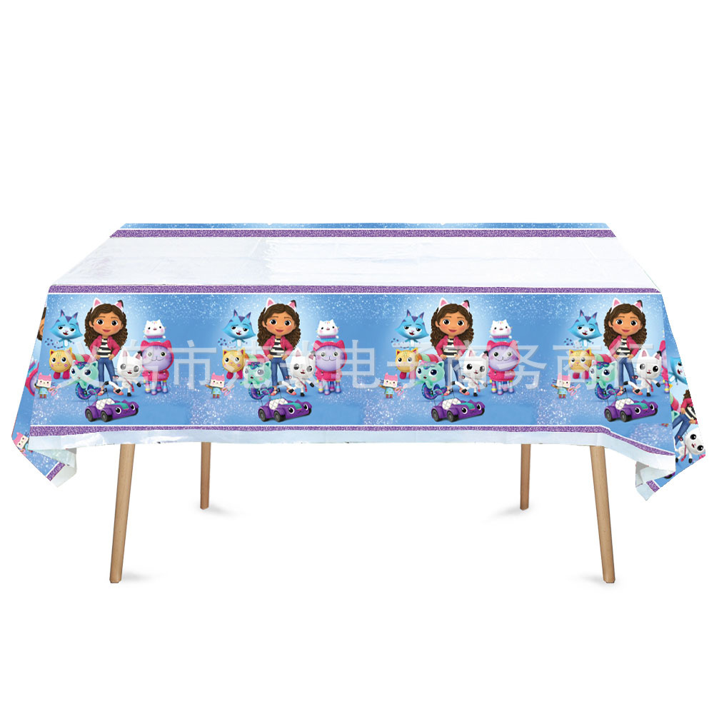 Picture of Gaby doll paper tray paper cup paper towel rice flower box tablecloth pennant Gaby doll disposable birthday tableware