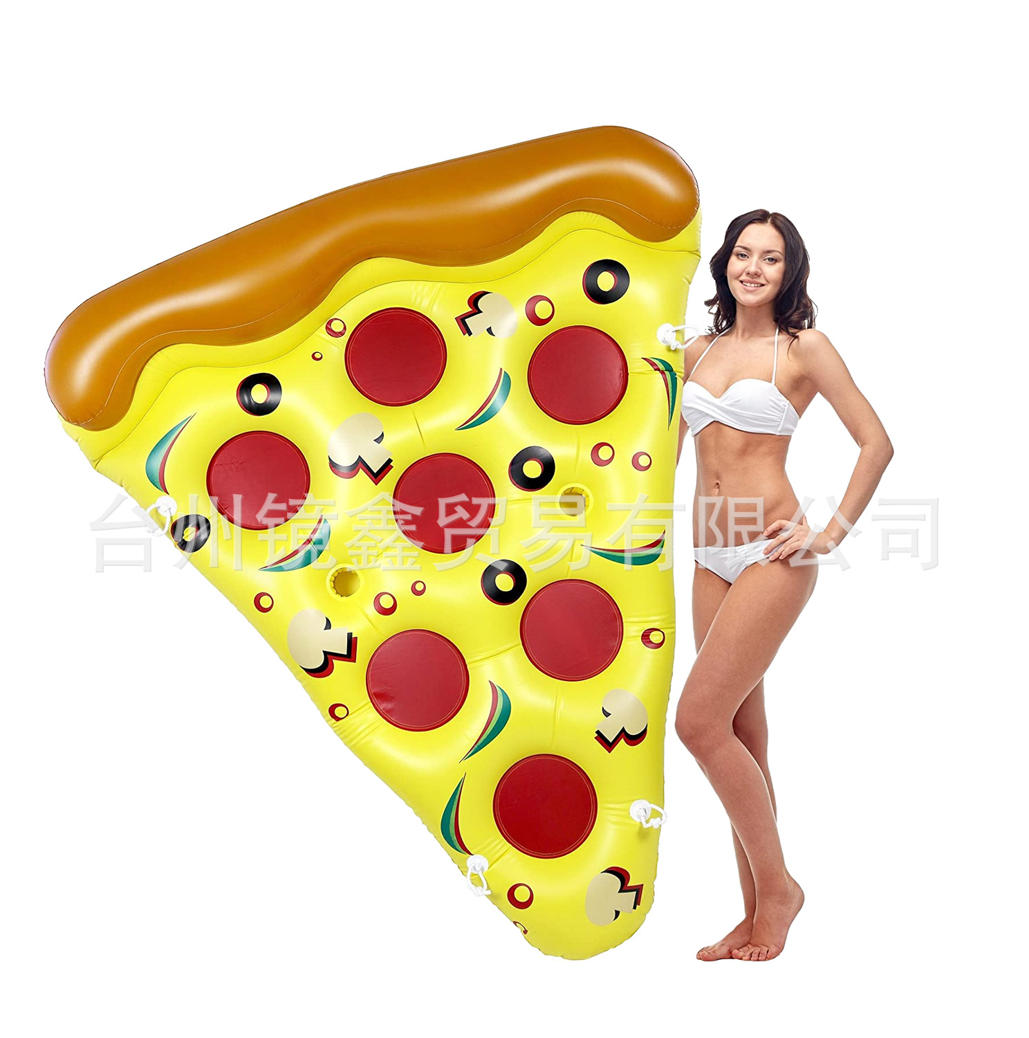 Picture of Cross-border New Pizza Inflatable Floating Row Summer Adult Water Recliner Colorful Entertainment Floating Bed Swimming Pool Mount