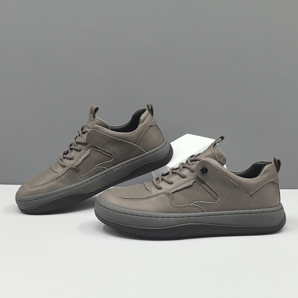 Men's Cute Ugly Mango Shoes Leather Sneakers Men's Trendy All-match Shoes Clown Shoes Men's Casual Shoes for European Station