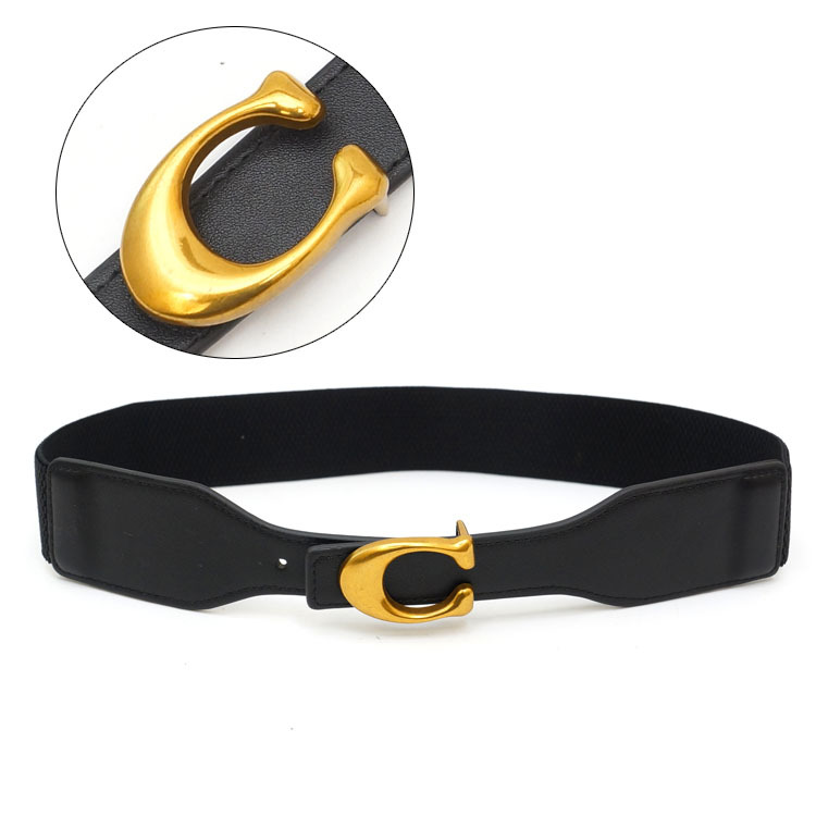 New Black Belt Women's 2021 New French retro niche design versatile decorative thin belt women's fashion
