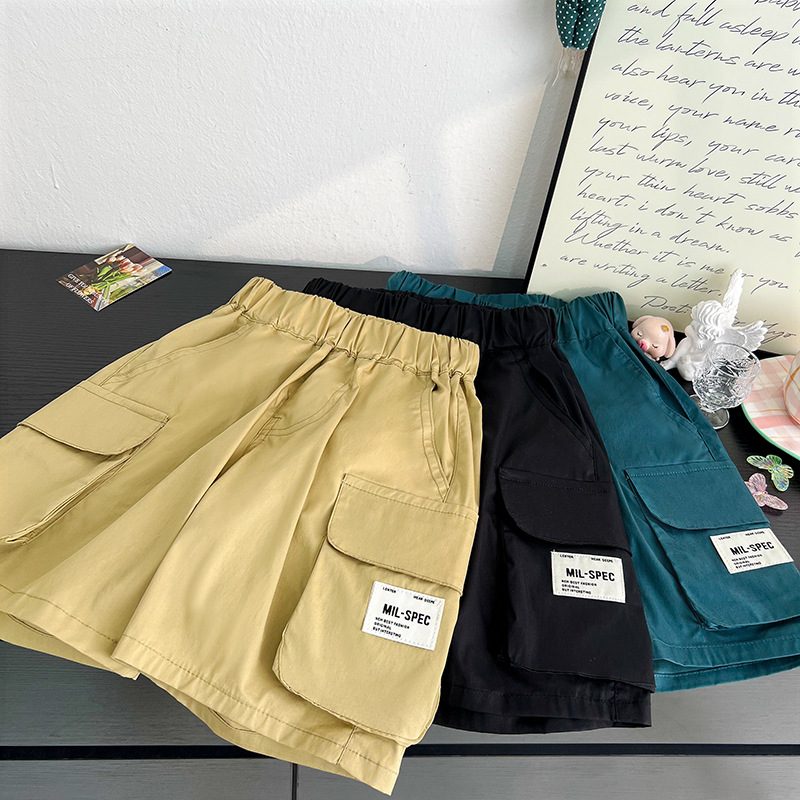 Children's Shorts Summer Cargo Shorts Outerwear Pants Boys Versatile Shorts Summer Five-Point Pants Sports Pants Casual