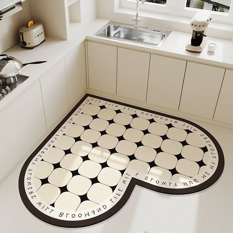 American household kitchen diatom mud floor mat absorbent oil-absorbing quick-drying non-slip floor mat stain-resistant easy-to-clean restaurant floor mat