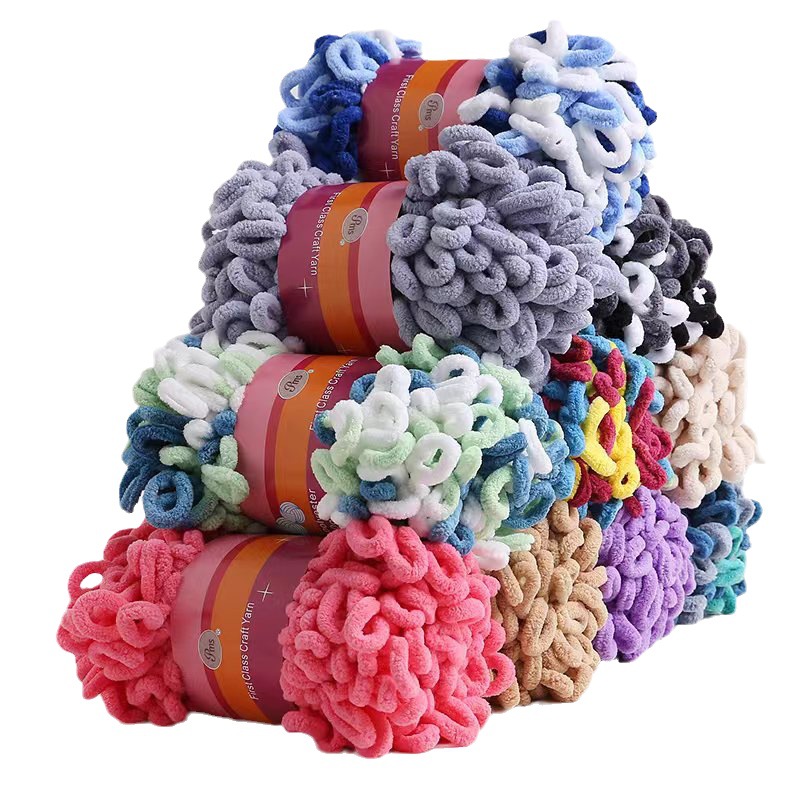 Picture of Loop Yarn Ear Yarn Medium-Thick Yarn for Hand Knitting DIY Pillows, Blankets, Scarves, Ice Yarn in Stock Wholesale