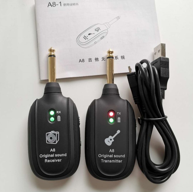 Picture of Factory direct supply A8 guitar pickup wireless transmitter electric guitar pickup electric wind instrument wireless transceiver