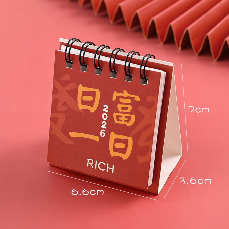 Picture of 2026 inspirational text desk calendar creative desktop calendar plan this mini portable small desk calendar ornaments wholesale