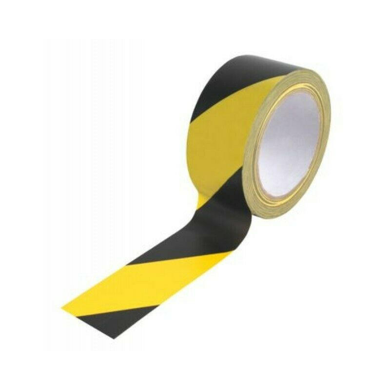 Black and Yellow Pvc Warning Marking Tape Zebra Crossing Floor Waterproof Floor Colorful Wear-Resistant Landmark Tape Floor Sticker
