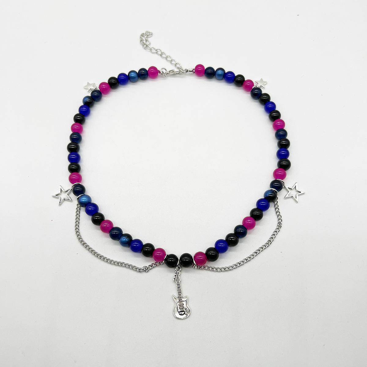 Picture of European and American cross-border ETSY hot selling beaded love magnetic men and women couple bracelet necklace earrings suit girlfriends accessories