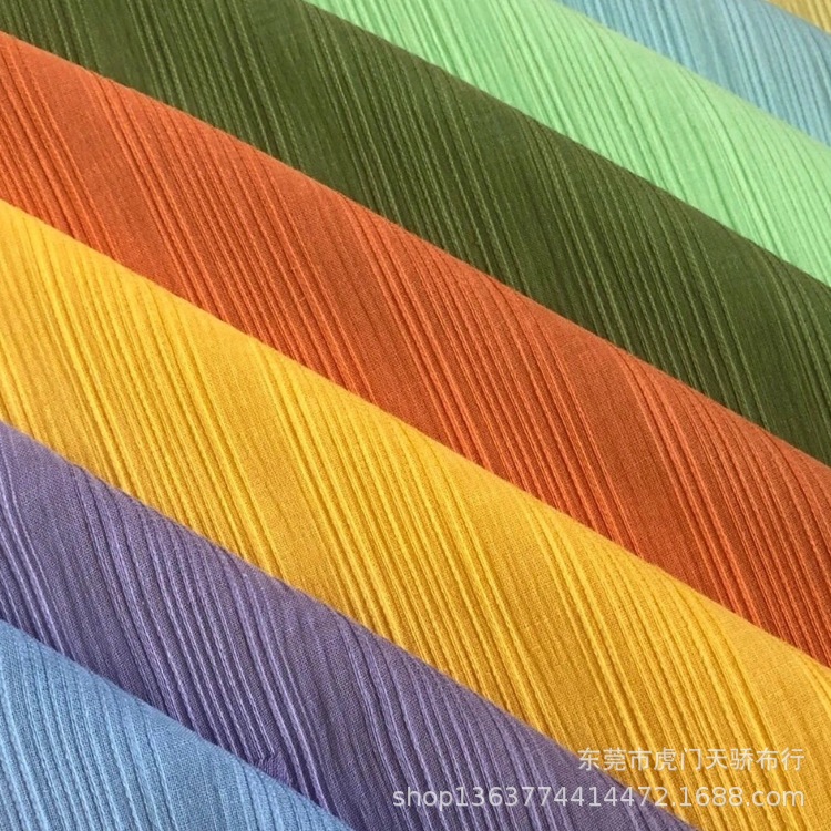 Spring and summer woven cotton gauze jacquard cotton woven 76g thin comb bamboo jacquard shirt dress fabric