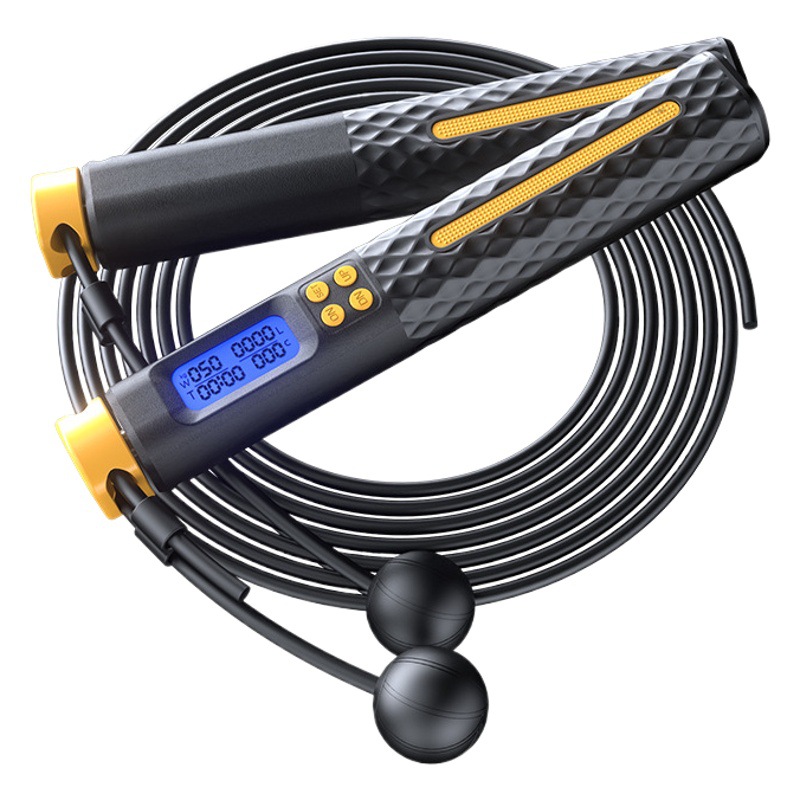 Smart Cordless Jump Rope for Fitness and Fat Burning, Suitable for Adults and Students, Specialized Steel Wire Jump Rope with Counter for Physical Exams
