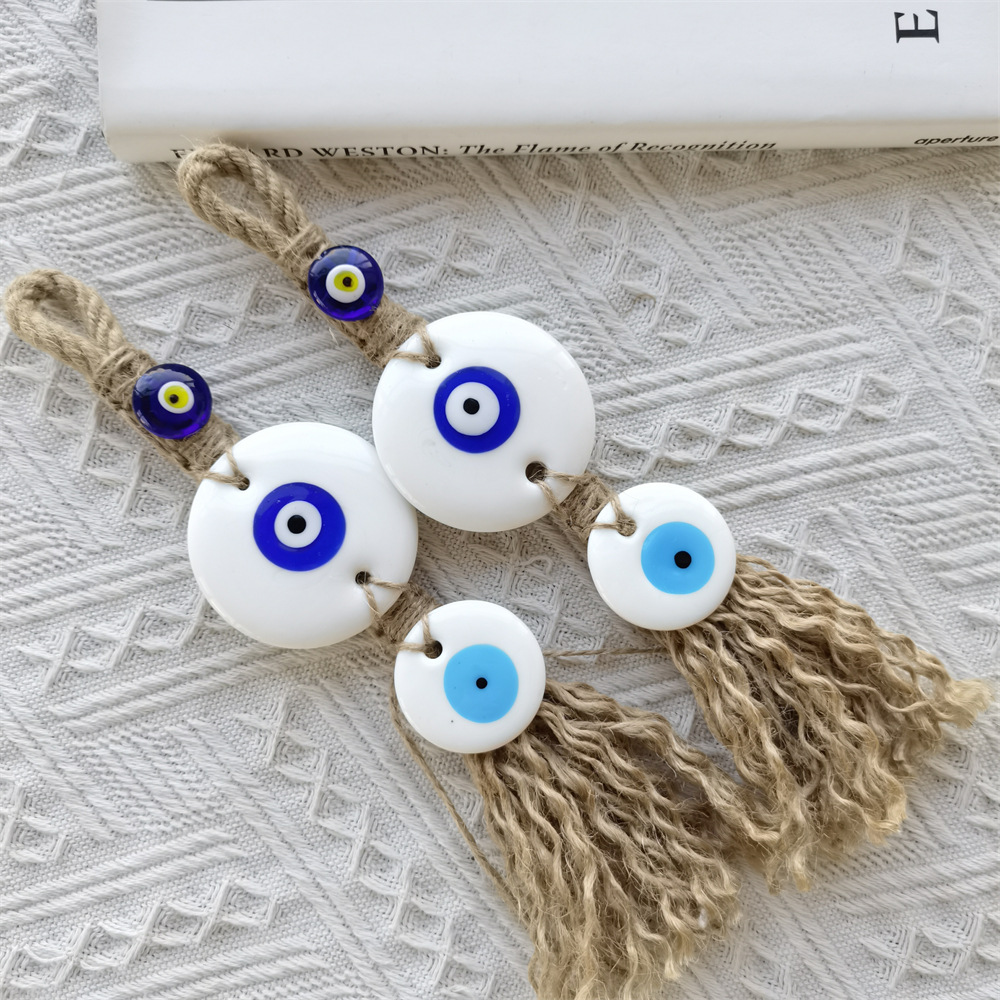 Cross-border Foreign Trade Turkey Eye Pendant Blue Eye Hanging Ornament Blue Glass Wall Ornament Devil's Eye Ornament