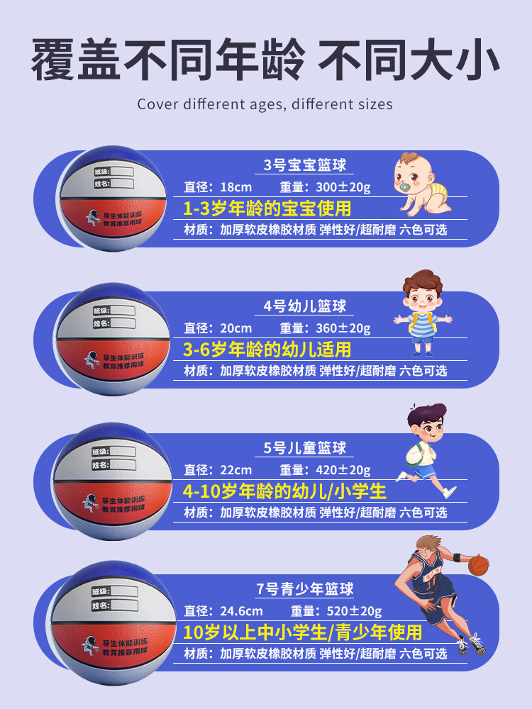 Picture of Basketball Children's No. 5 Kindergarten Special Primary School Students Training No. 3-4 Baby Children's Men and Women's Resistance to Playing Basketball Ball