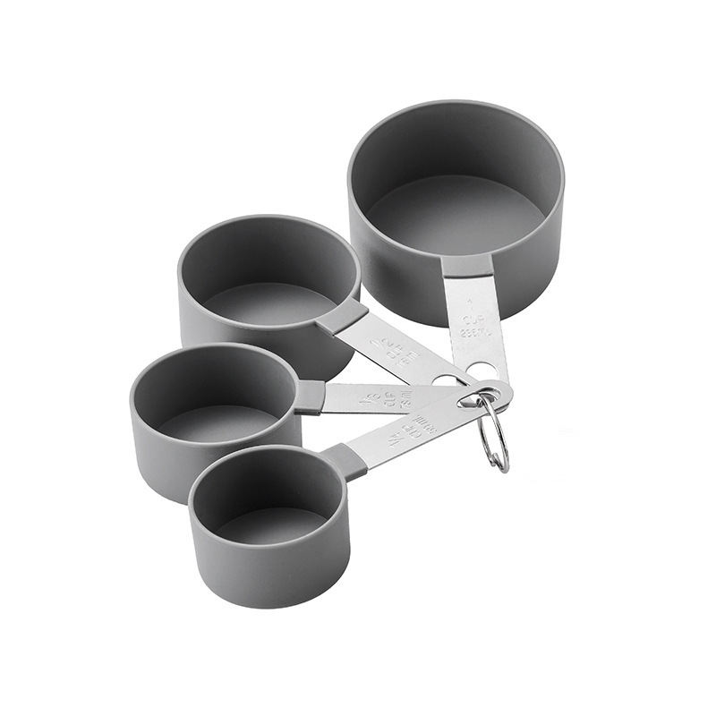 Picture of New stainless steel handle measuring cup 8 piece set plastic measuring spoon measuring spoon Baking set kitchen gadget measuring spoon