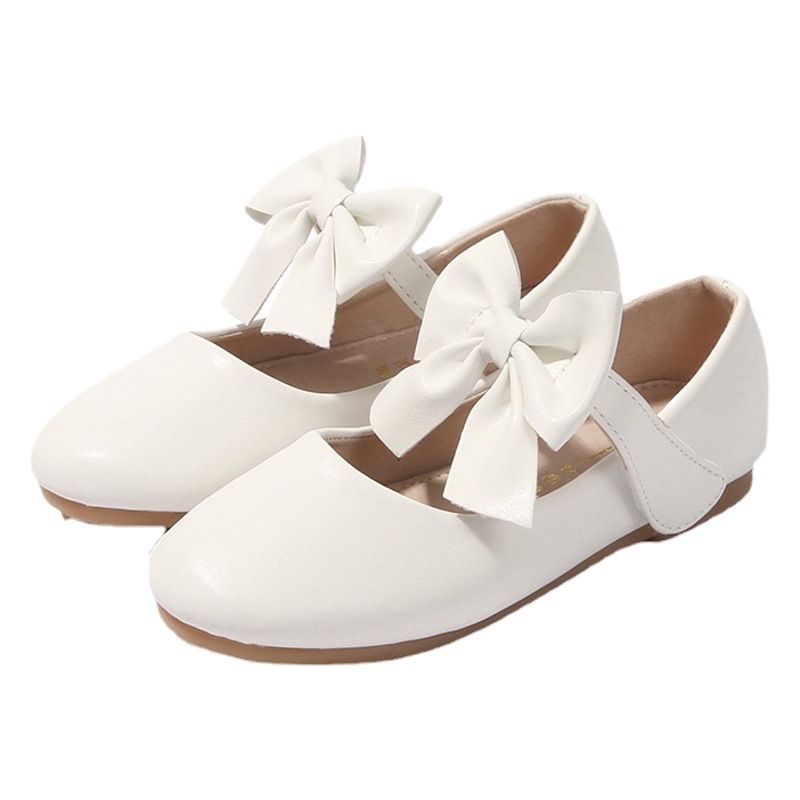 Girls' Leather Shoes 2025 Spring and Autumn New Children's Shoes Golden Baby Princess Shoes Soft Sole Western Style Shoes Flat Shoes