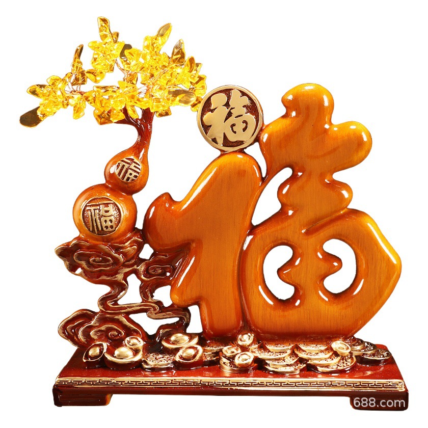 Creative Fuzi New Chinese TV Cabinet Wine Cabinet Decorative Ornaments Gourd housewarming gift Wedding gift Living Room