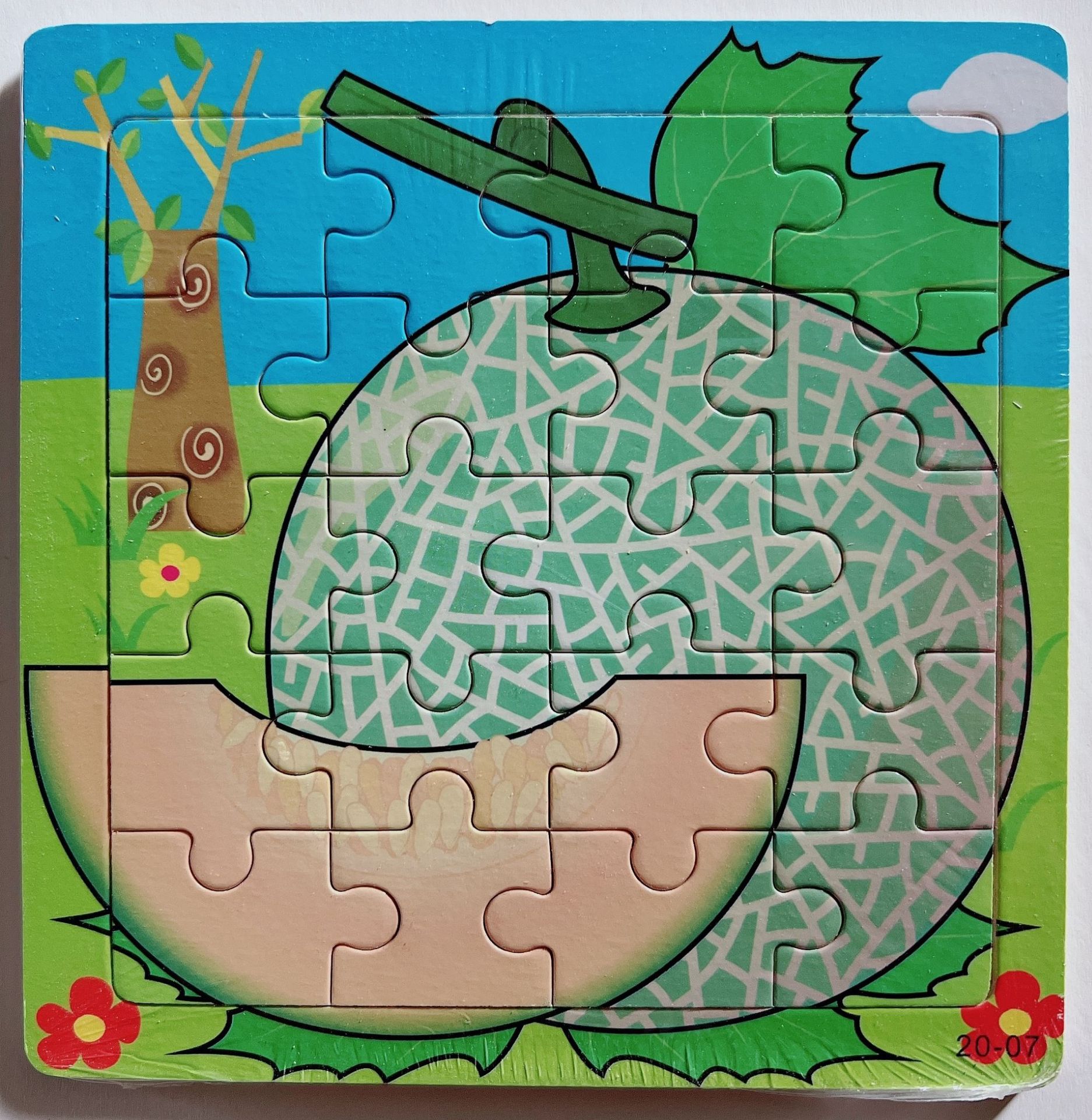 Picture of 20 Pieces of Wooden Kidsren's Intellectual Toys, Wooden Puzzles, Cartoon Animals, Street Stall Toys, Factory Direct Supply