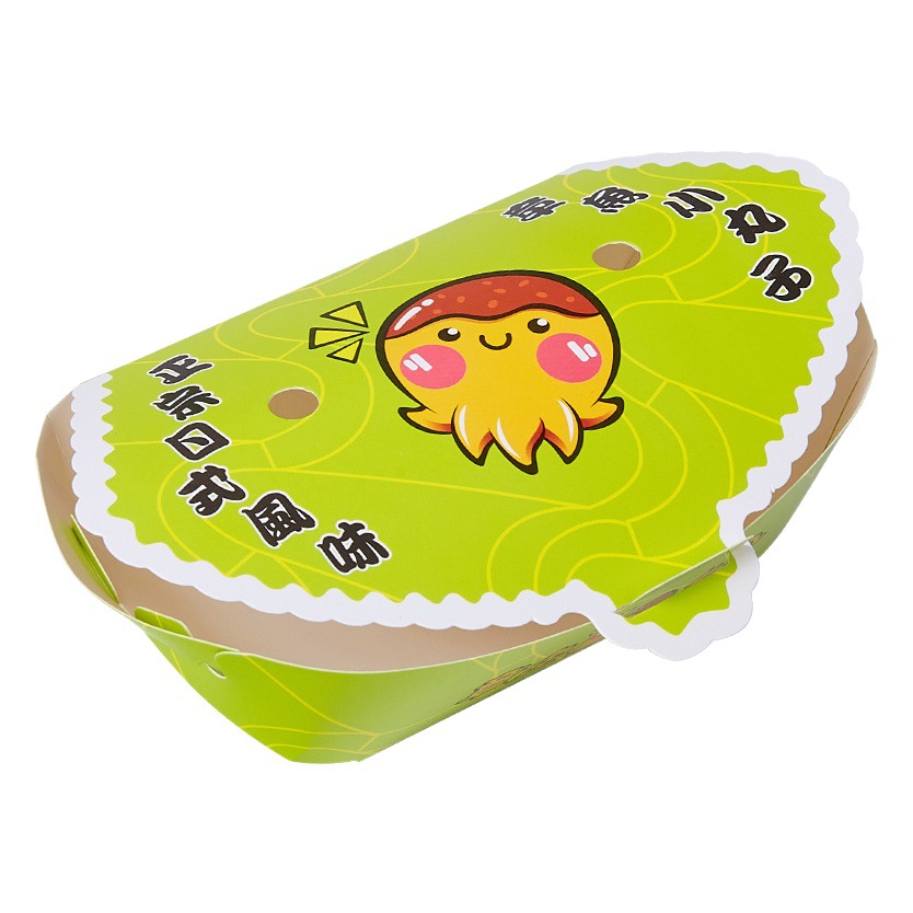 Factory direct supply octopus small balls box octopus burning box packaging take-out food box Logo