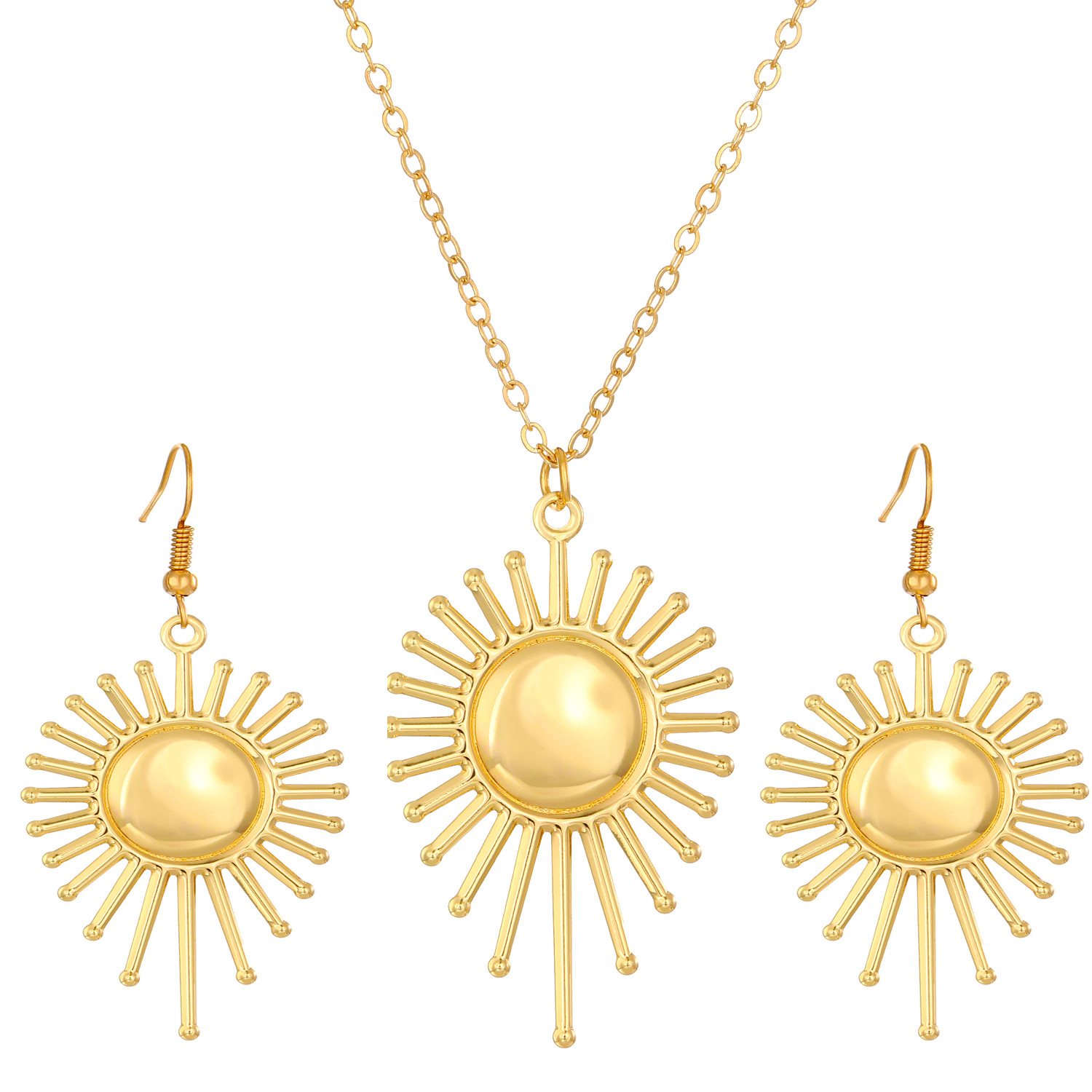 Picture of Cross-border New Sun Jewelry suit Women's European and American Style Blue Eyes Diamond Necklace Earrings Devil's Eye suit