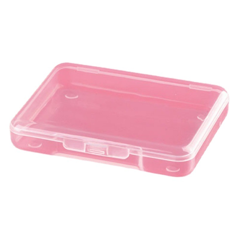 Flat Transparent Plastic Box Powder Puff Packaging Box Parts Hardware Tool Accessories Storage Box Covered Box Blade Box