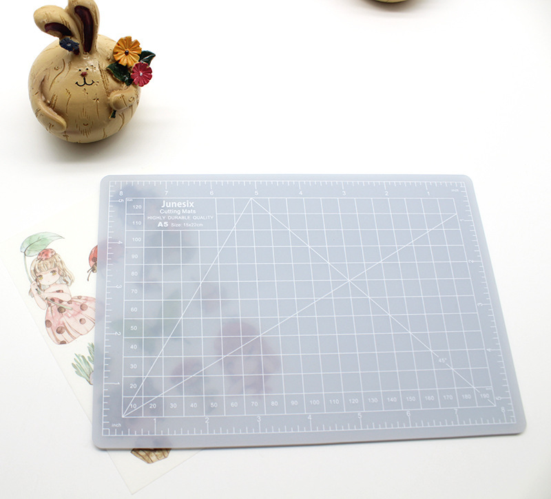 Picture of Junesix Translucent Cutting Pad Board Hand Account Sticker Cutting Pad Board Rubber Seal Pad Board Cutting Board