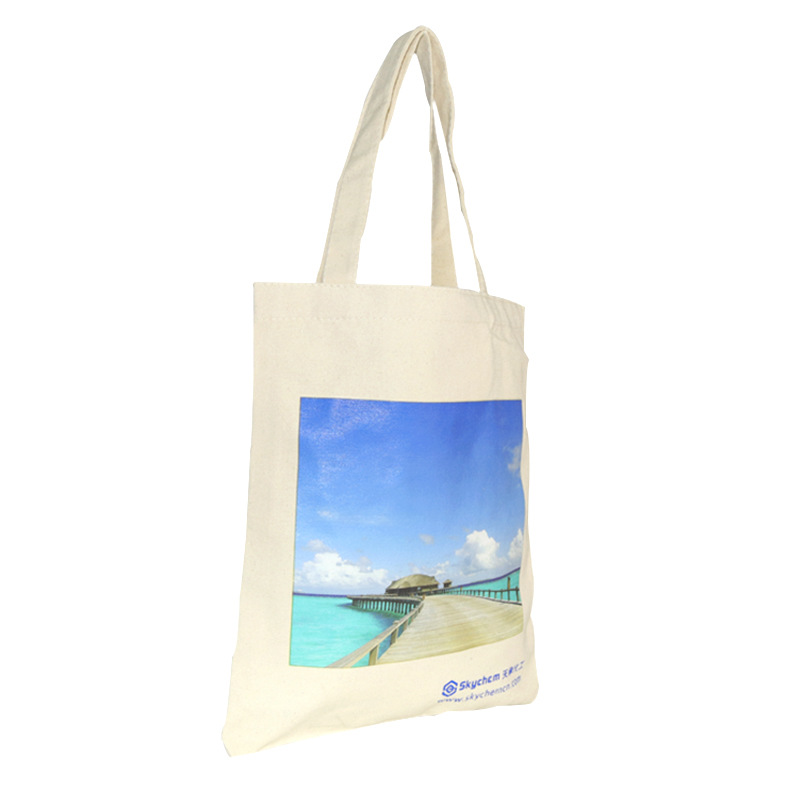 Picture of Spot wholesale blank canvas bag printed logo student casual shoulder cotton bag shopping white canvas bag custom