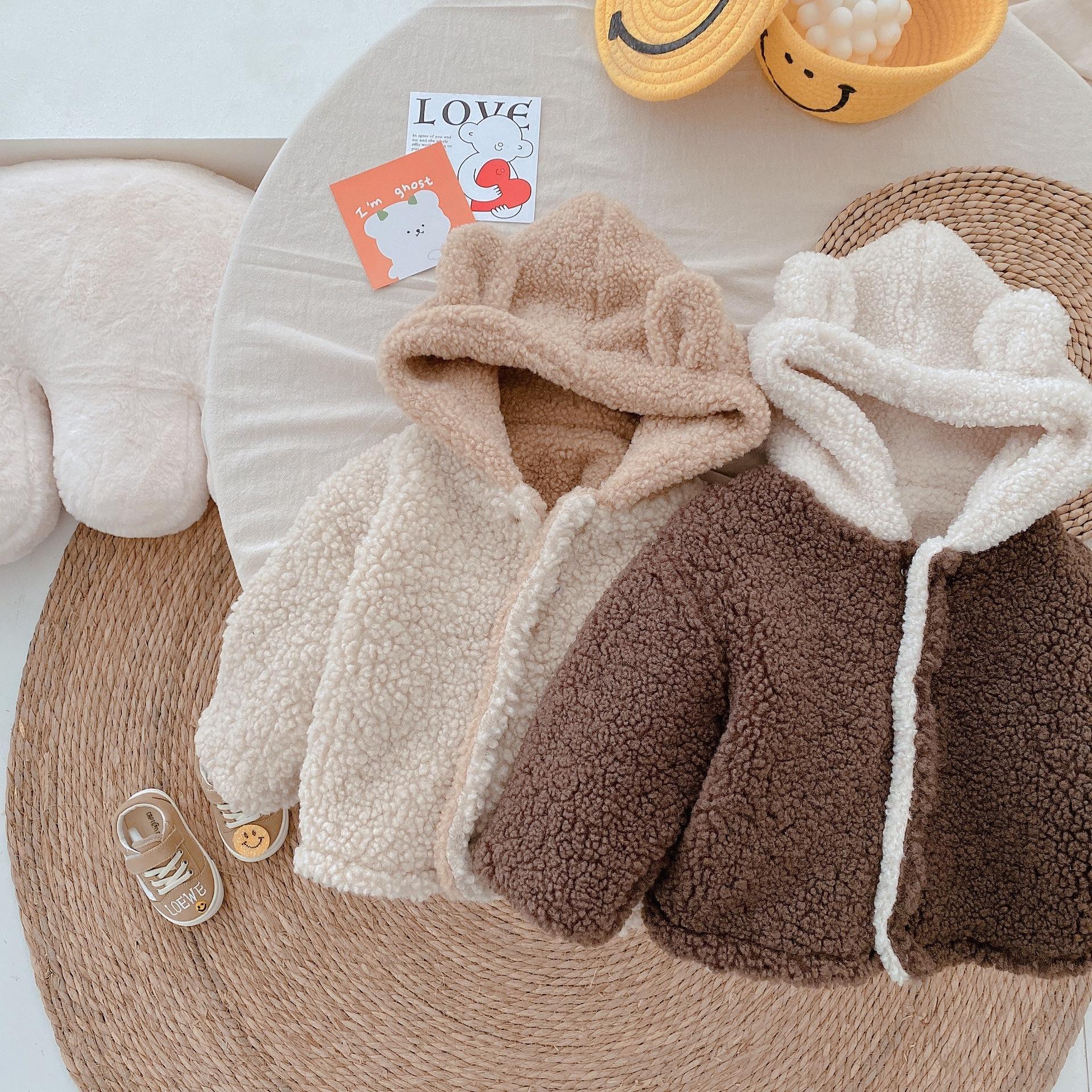 Picture of New Children's Plush Baby's Top Children's Wear Coat for Boys and Girls Autumn and Winter Top Big Children's Warm Jacket