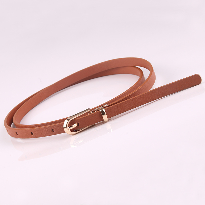 Picture of New Multicolor Decorative dress with Sweater Thin Belt Women's All-match Pin Buckle PU Small Belt Korean Style Trouser Belt