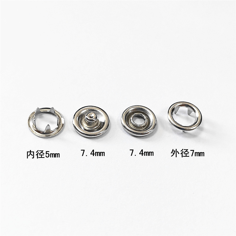 Picture of Textile accessories infant clothing stainless steel hollow hidden button four-piece invisible shirt five claw buckle 7-10mm