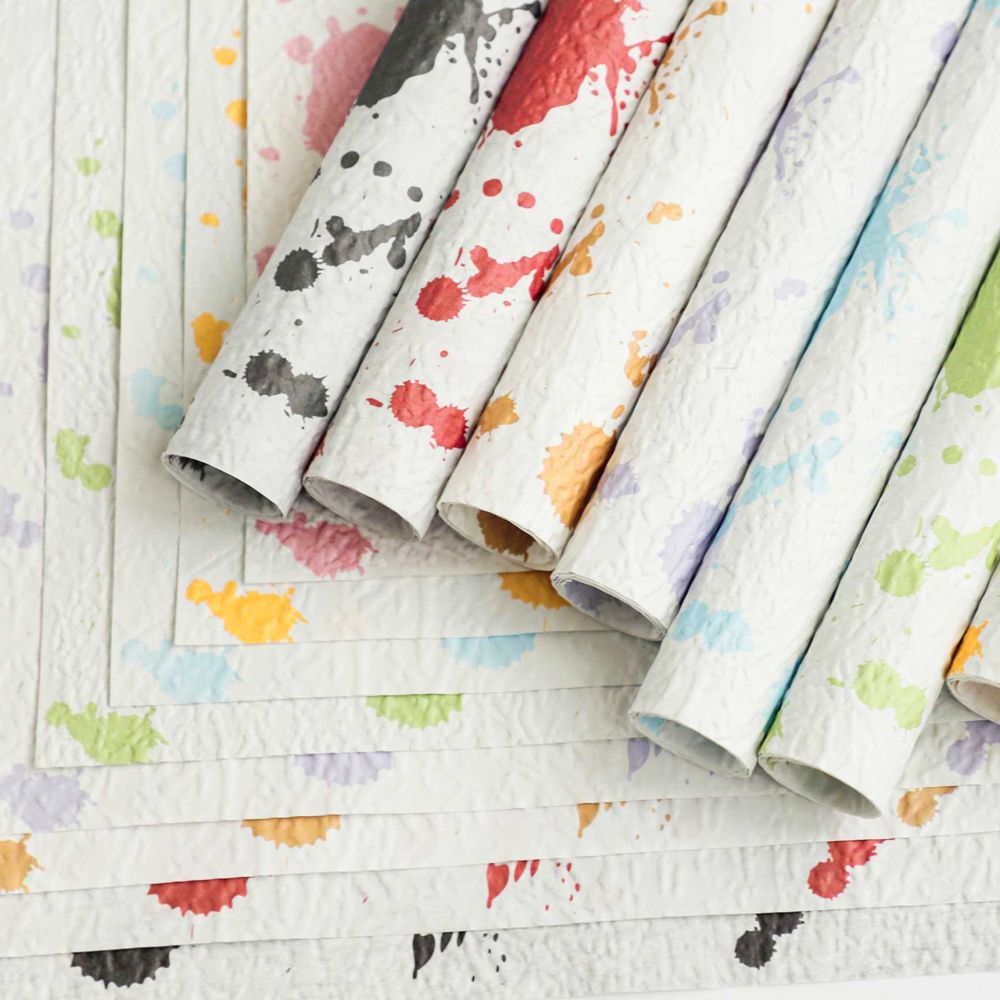 Color spray Dongba paper wholesale stone embossed texture wrapping paper flower bouquet wrapping paper DIY material floral art