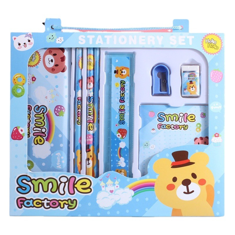 Creative New Stationery Gift Box 8899 Set Student Prize Satchel 9-Piece Combination Gift Wholesale Set