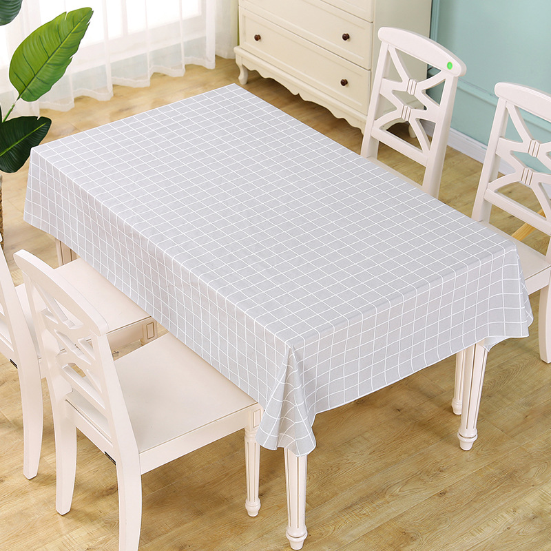 Picture of Cross-border Foreign Trade ins Style Nordic Pastoral PEVA Tablecloth Simple Anti-scalding Waterproof Oil-proof Wash-free PVC Plaid Tablecloth