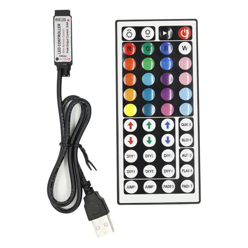 Led Strip Light 44 Key Rgbusb Infrared Controller Led Light Wireless Remote Controller Light Strip Dimmer Dimmable