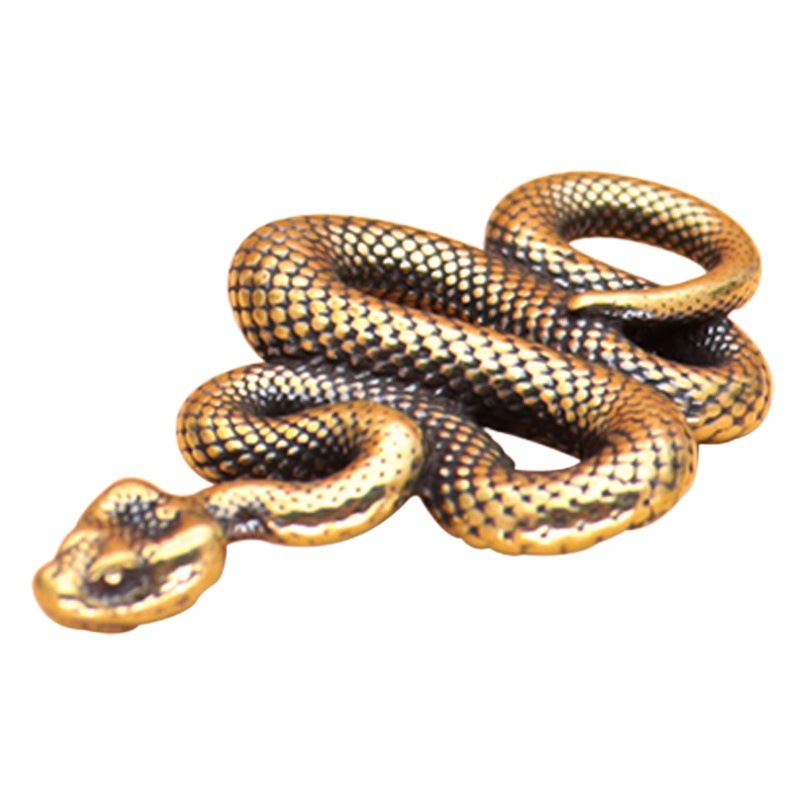 Year of the Snake-Shaped Keychain Pendant Christmas Creative Boutique Brass National Trend Transfer Copperware Gift Stall Wholesale