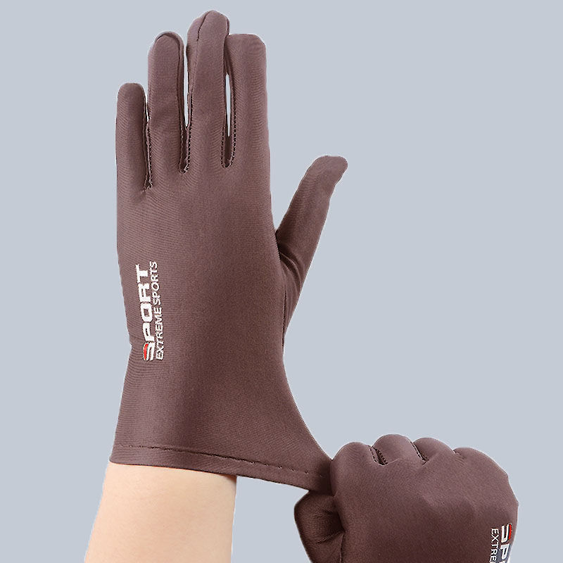 Picture of Gloves Men's and Women's Summer Open Finger Thin Ice Driving Leakage Two Finger Fishing Half Finger Riding Takeaway Rider Sports