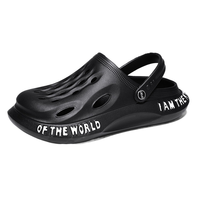 Coconut Hole Shoes Men's Soft-soled Garden Shoes Fashionable All-match Slippers Men's Sandals with Baotou Breathable Beach Shoes for Men