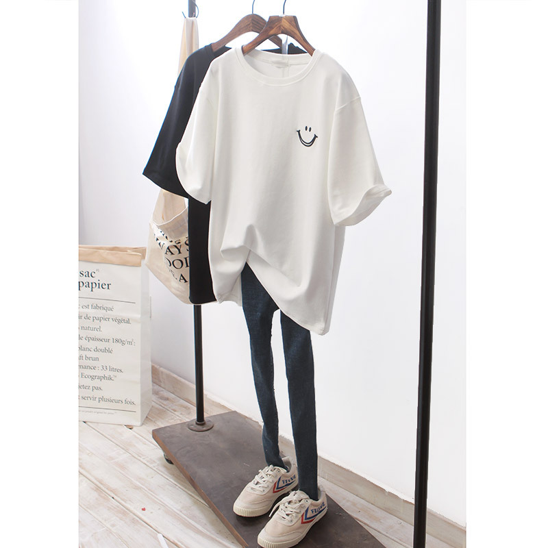Picture of White T-shirt women's short sleeve 2025 summer new South Korea loose plus size student clothes women ins a generation of hair