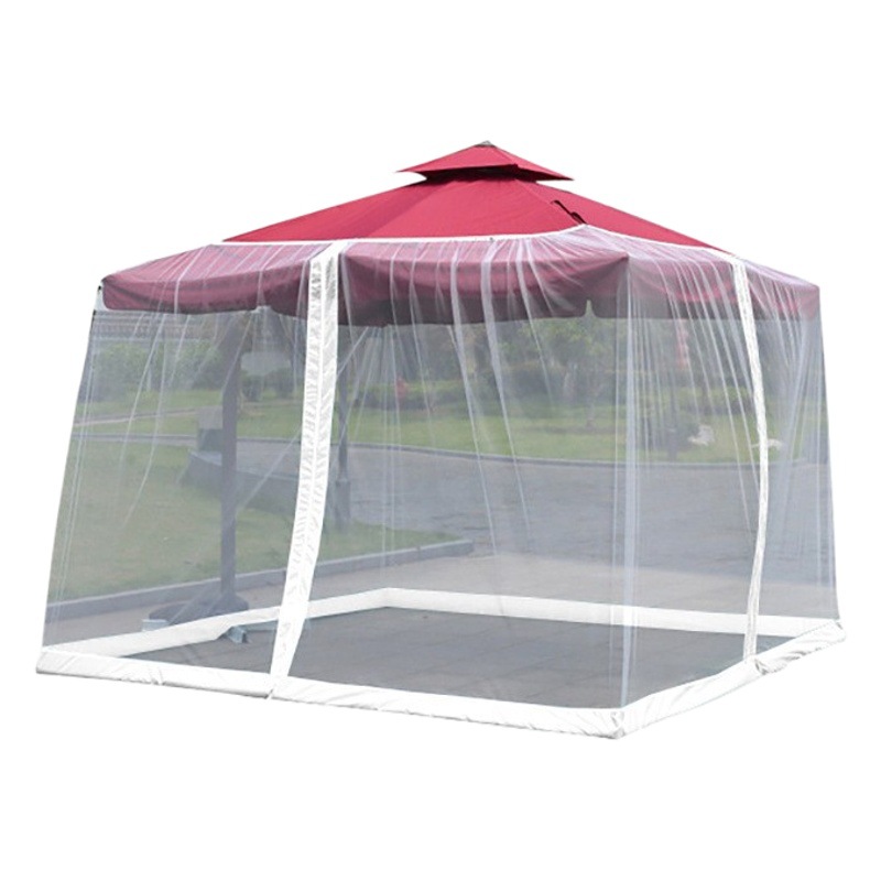 Enjoy Cross-border Courtyard Umbrella Special Mesh Cover Anti-mosquito with Windproof Weight Water Pipe Square Round Roman Umbrella Mosquito Net
