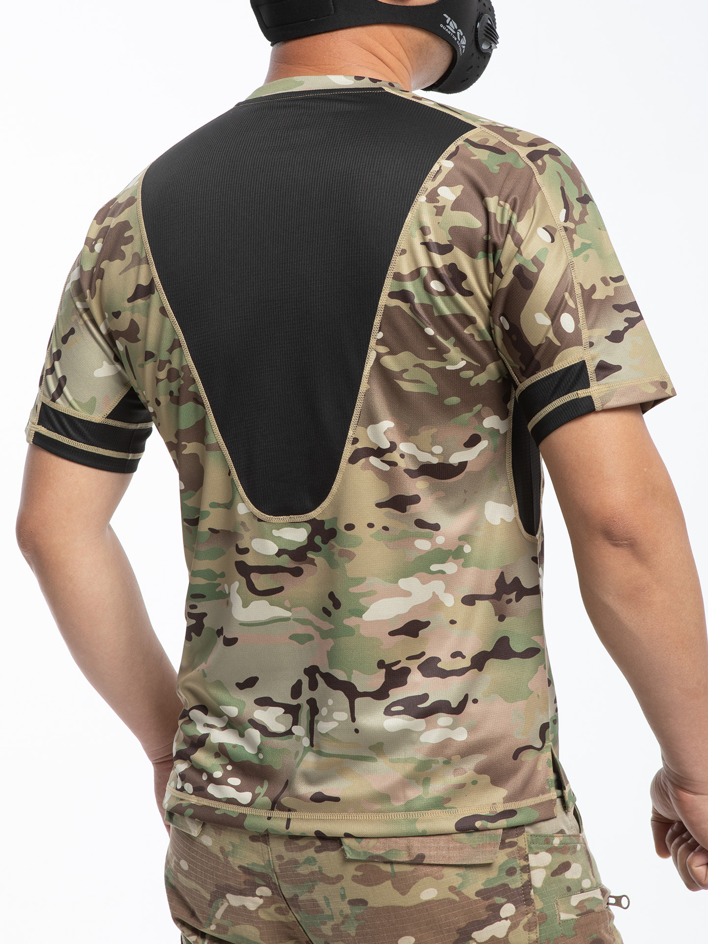 Tolerant Jiao Ren Tactical Short Sleeve Breathable Round Neck Quick-Drying T-Shirt Summer Men's Camouflage Quick-Drying Half Sleeve