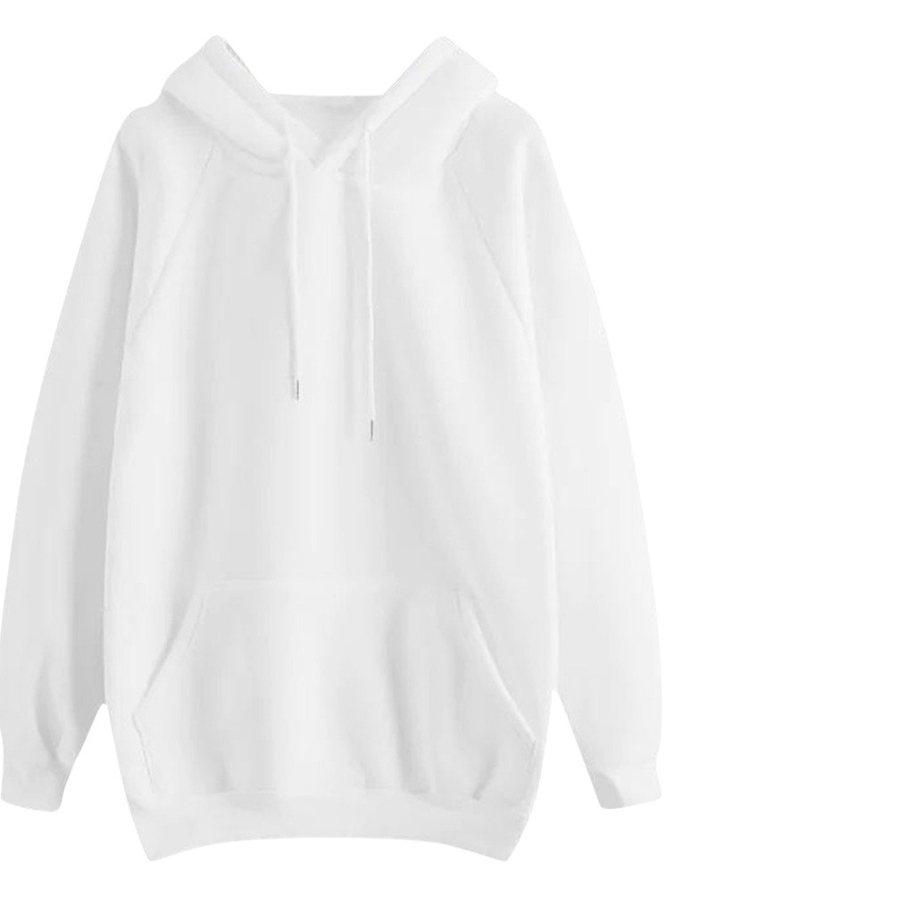 2023 autumn and winter wish Amazon European and American Foreign trade new women's clothing fleece-lined thick loose hooded solid color sweater