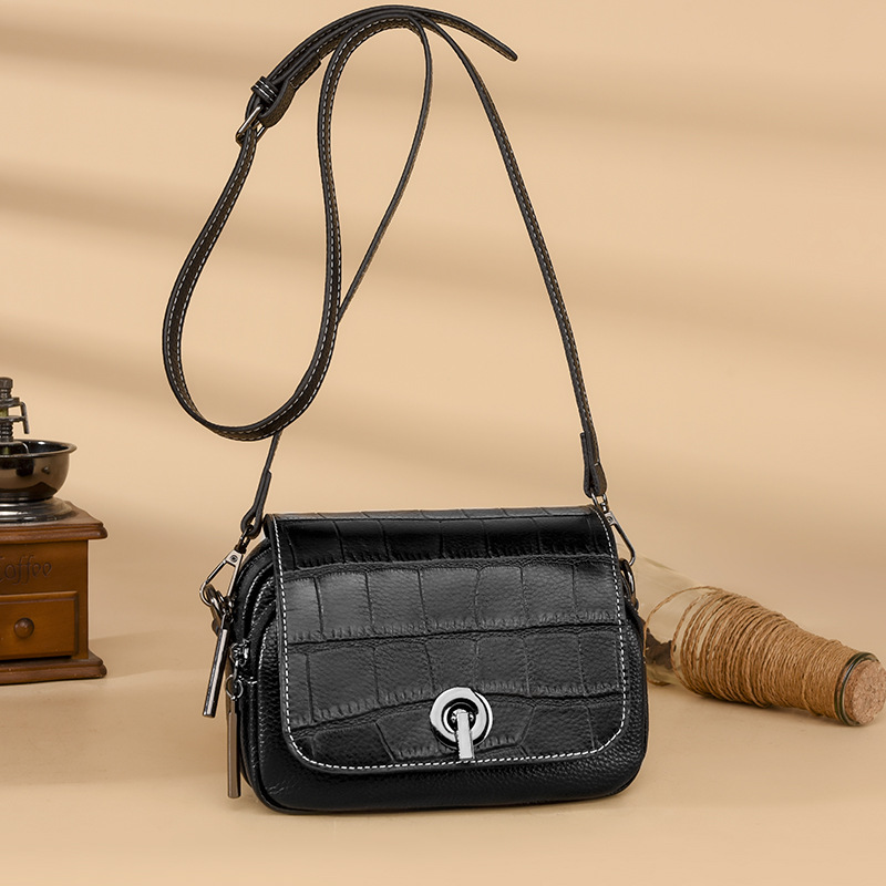 Picture of Genuine Leather Fashion Mother Bag Mobile Phone Bag New Mini Crossbody Bag Women's High-end Shoulder Bag Large Capacity Women's Bag