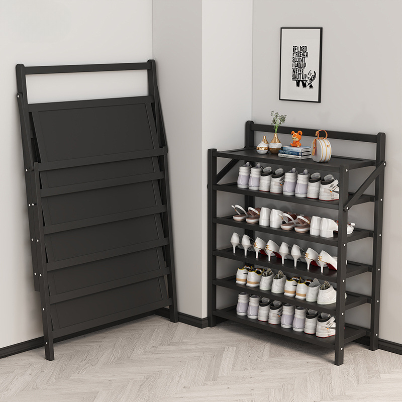 Shoe rack installation-free foldable home doorway entry dormitory rental storage simple space-saving shoe cabinet