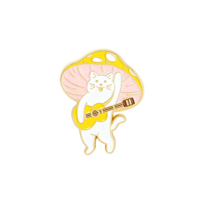 Picture of Cartoon cute 21 mushroom suit mushroom man and frog alloy brooch suit cute anti-light badge